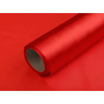 Výtvárné potřeby Satén jednostranný šíře 36 cm, barva 26 červená