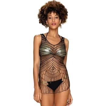 Dámské erotické šaty Krásné šaty D607 Dress - Obsessive černá uni