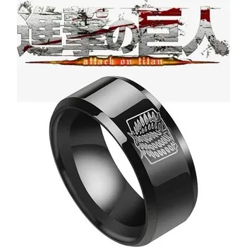 Seriál ocelový prsten Attack on Titan velikost 7
