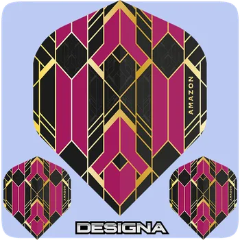 Příslušenství pro šipky Letky Designa Amazon Glaze No2 Std Black-Purple 100 Micron