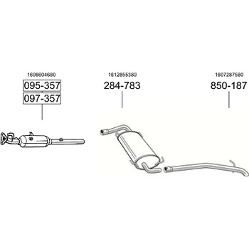 Filtr pevných částic filtr pevných částic Bosal 097-357