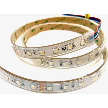 LED páska Ledshopik Vodotěsný hybridní RGBW pásek 4v1 LONG-15 | 60LED | 12W | 24V | IP68 | 15MM | - RGBW - TEPLÁ BÍLÁ 2700K