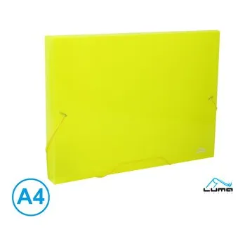 Archivační box Desky na spisy s gumou, box A4 LUMA, žlutý
