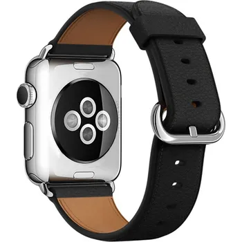 Příslušenství k chytrým hodinkám Kožený řemínek pro Apple Watch 38/40/41/42mm Barva: Černá