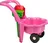 Bayo Sedmikráska dětské zahradní kolečko s lopatkou a hráběmi, růžové