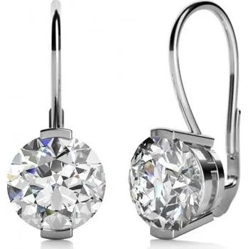 Náušnice Couple, Elegantní náušnice Claire, bílé zlato se zirkony, 6880537-0-0-1