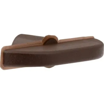 Nábytkové kování Walteco Hnědá plastová podpěrka polic, průměr 5mm, šířka 24 mm, 8 ks