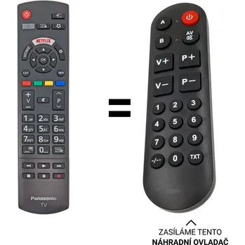 Panasonic TX-24GS350E náhradní dálkový ovladač pro seniory.