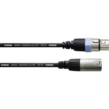 Audio kabel Cordial CCM 1 FM XLR propojovací kabel [1x XLR zásuvka - 1x XLR zástrčka] 1.00 m černá