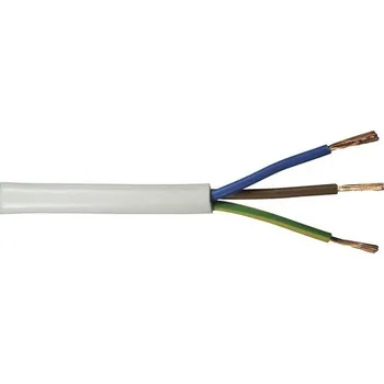 elektrický kabel Silový kabel H03 VV-F 3G0,75 mm² 10 m bílá