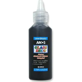 Speciální výtvarná barva UNIPAP Kontura k barvám na sklo 1504 22ml černá 163574