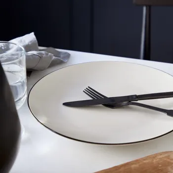 Talíř Dezertní talířek s černým okrajem 21cm AUGUSTA