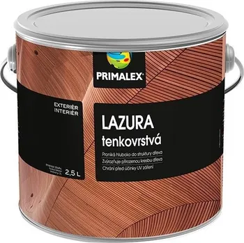 Lak na dřevo Primalex Lazura tenkovrstvá 0022 palisandr tamavý 2,5 l