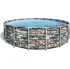 Bazén Bestway Power Steel Stone 5,49 x 1,32 m + kartušová filtrace, schůdky, plachta, dávkovač chemie