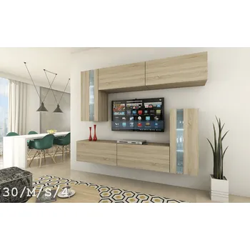 Obývací stěna Ral Obývací stěna CHICAGO 1, 203 cm - Sonoma