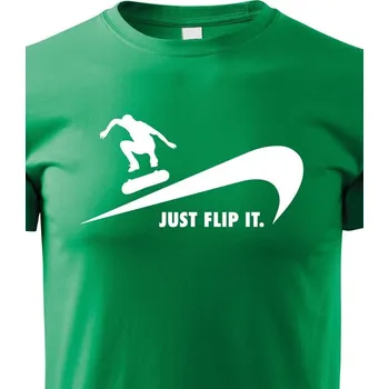 Chlapecké tričko Dětské tričko - Just flip it, Barva Zelená, Velikost 134 cm/8 roků, Canvas Dětské tričko Bezvatriko.cz 0801