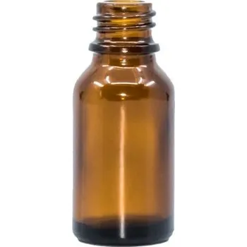 Lahvička skleněná hnědá lesklá, 15 ml