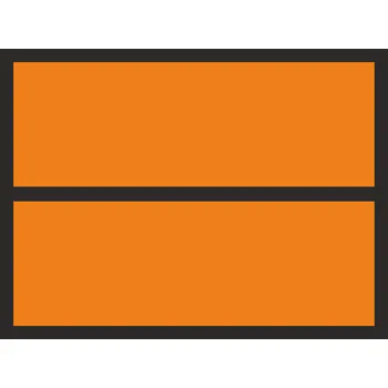 Značení Oranžová tabulka ADR pro označení cisteren - prázdná samolepící vinylová fólie 400 x 300 mm