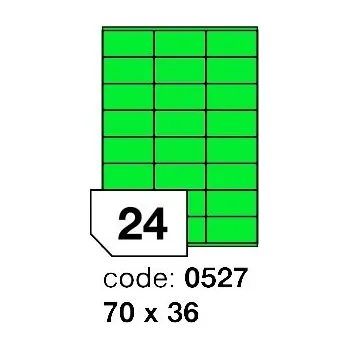 Samolepící etiketa Samolepící etikety Rayfilm Office 70x36 mm 300 archů, matně zelená, R0120.0527D