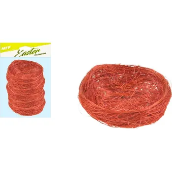 Velikonoční dekorace UNIPAP hnízdo sisal 5cm 6ks - hnědé 2221456 162708