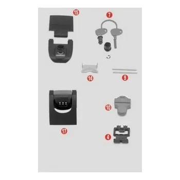 Zavazadlo na motocykl Z217 tlačítko upevnění kufru GIVI k nosiči pro E 360, E 460, E 41 Keyless (poz. 10) GIVI s.r.l. 340350