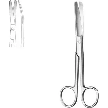 Nůžky chirurgické tupé zahnuté 18 cm S/M 11192
