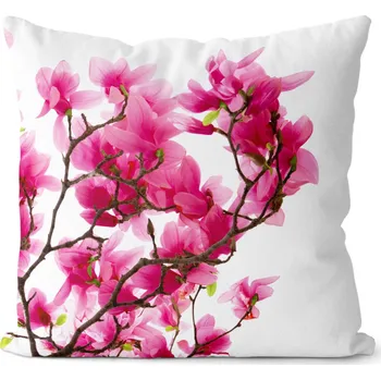 Dekorativní polštářek Foto polštář Červené kvítky 40x40 cm (Velikost: 40 x 40 cm)