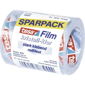 Izolační páska tesa 57790-00000-01 tesafilm křišťálově čistý transparentní (d x š) 10 m x 15 mm 3 ks