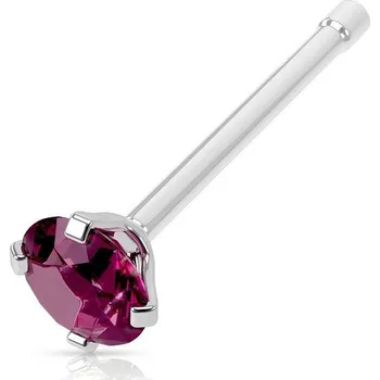 Piercing Piercing do nosu - kamínek 3 mm (fialová)