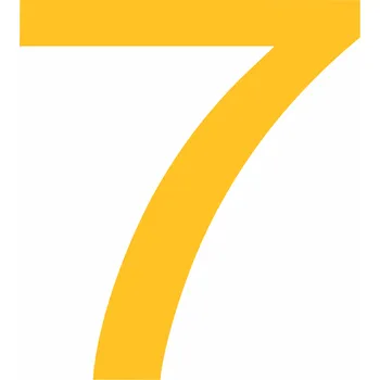 Samolepící etiketa PermaLean číslo 7 - žluté PermaLean čísla 180 mm