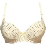 Numberoplus Dámská podprsenka s puntíky Barva: Béžová, Velikost: 95C