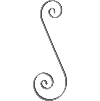 Prvek ve tvaru S - hladký 8x8mm, 360x125mm