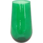CHAKS Váza skleněná zelená 12,5 x 22,5 cm