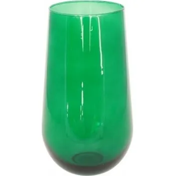 Váza CHAKS Váza skleněná zelená 12,5 x 22,5 cm