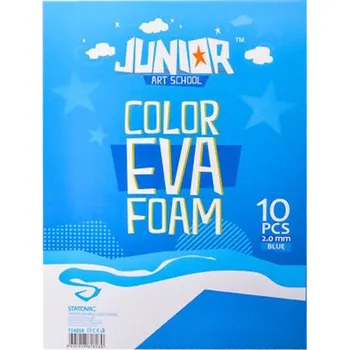 Dekorační pěna A4 EVA 10 ks modrá tloušťka 2,0 mm
