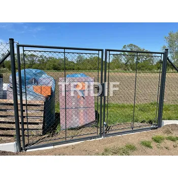 Brána na FAB ANTRACIT / šířka 3000 mm / výplet PVC + 2 ks sloupků ZDARMA