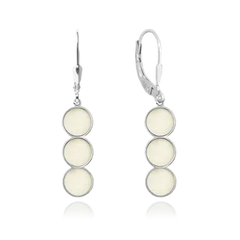 Náušnice Stříbrné náušnice se třemi svítícími kolečky