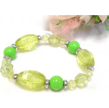 Náramek Náramek korálky zelený B688