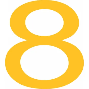 Samolepící etiketa PermaLean číslo 8 - žluté PermaLean čísla 180 mm