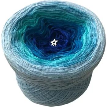 Příze Cherubínka Blue ombre reverse 1000m/3N/200g