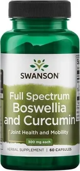 Přírodní produkt Swanson Boswellia a Kurkumín 300 mg 60 cps.