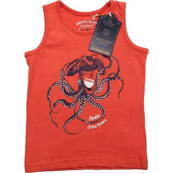 Chlapecké tričko Ebound chlapecký červený nátělník s chobotnicí Velikost: 98