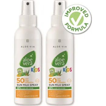 Přípravek na opalování Aloe Vera Kids Sun Opalovací mléko LSF 50 Série 2 ks (2x 150 ml)