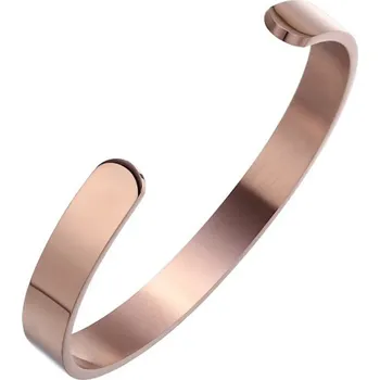 Náramek Šperky4U Zlacený ocelový náramek otevřený, šíře 8 mm - OPA1487RD-8