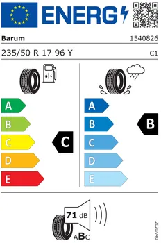 energetická štítek pneumatiky Barum Bravuris 5HM 235/50 R17 96 Y FR