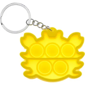 Euro Habitat Fidget Popit antistresová hračka Klíčenka - Žlutý krabík