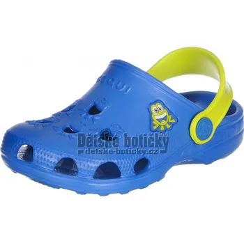 Chlapecké pantofle Coqui Little Frog 8701 royal/citrus 32