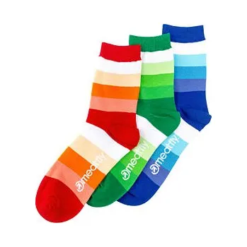 Pánské ponožky Meatfly ponožky Stripes Shades socks Triple Pack | Mnohobarevná | Velikost M/L