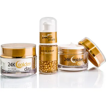 Pleťový krém Aimé Cosmetics Denní, noční krém a oční gel s pravým zlatem 50 ml + 50 ml + 33 ml