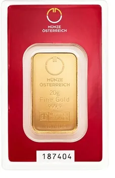 Münze Österreich Kinebar Investiční zlatý slitek 20 g